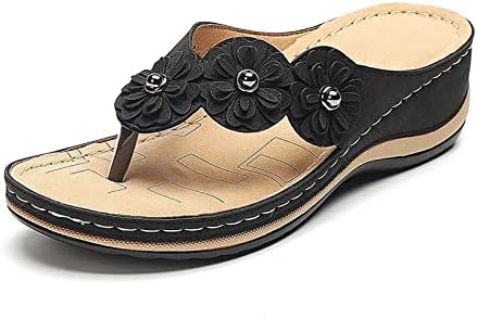 Сандали за жени мода гроздобер платформа Сандали женски лак поддршка ортопедски флип -апостолки летни сандали чевли