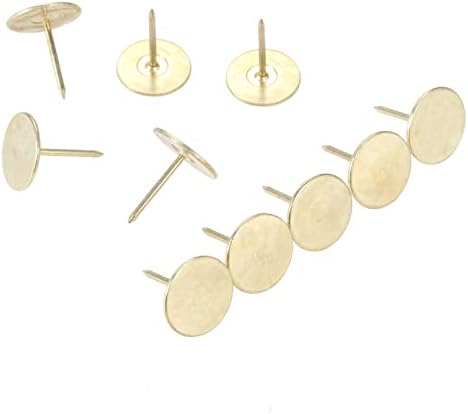 10 парчиња рамни глави за бронзени/златни метални нокти бронзени/златни декоративни мебел мебел нокти
