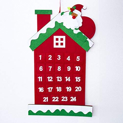 Абаодам Божиќ 24 Дена Одбројување Календар Божиќ Куќа Во Облик На Ѕид Врата Виси Украс