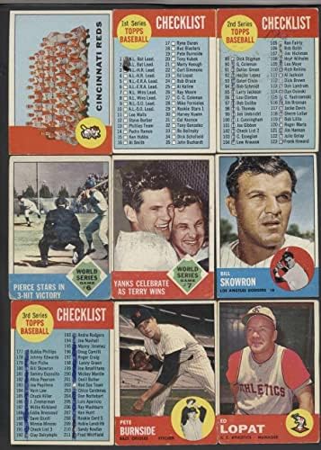 1963 Топс Г/вг авгг многу 73 различни бејзбол картички лв одделение бв 4 485 Д73132 Оценето Г/ВГ - Бејзбол Плочи Автограмирани Гроздобер