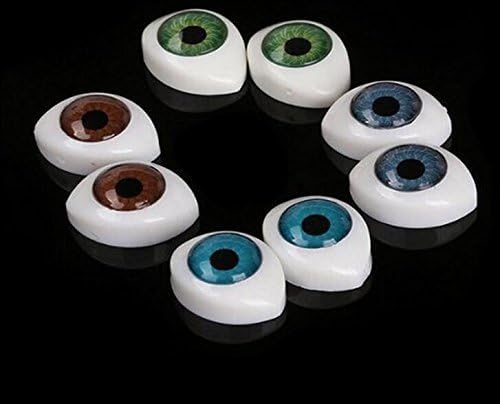 8pair овална шуплива акрилна занаетчиска очи очи за занаетчиски занаети за шиење DIY