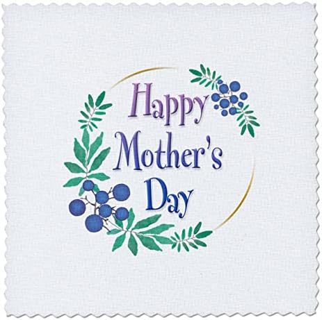 3дроза Слика На Зборови Среќен Ден На Мајките Со Венец Од Бобинки - Квадрати Од Јорган