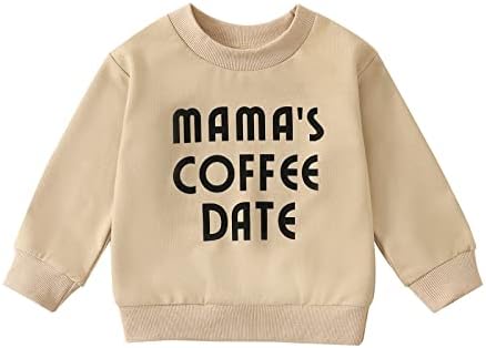 Детето бебе момче девојче писмо печати џемпер со долги ракави, памучна облека памучна облека падне на врвови облека
