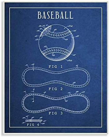 Ступел Индустрии Бејзбол План Гроздобер Спортски Ѕидни Плочи, 13 х 19, Дизајн На Уметникот Дафне Полсели