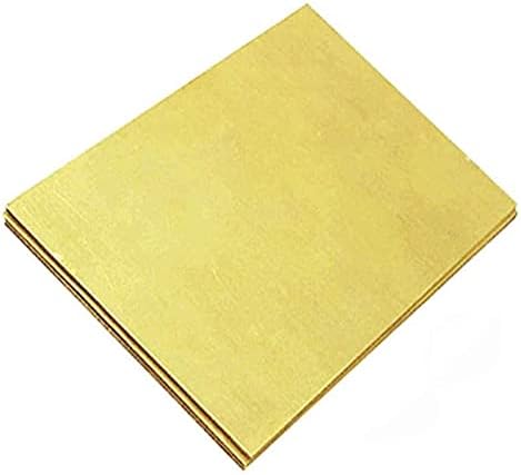 AccDuer Brass Plate Чиста бакарна листови со фолија од месинг дебелина 0,03 , 4 x6 широко користена во развој на производи метали за развој