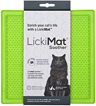 Lickimat Classic Soother, Cat Slow Feeder Lick Mat, Donedom Markity Ructer; Совршен за храна, третмани, јогурт или путер од кикирики. Забавна