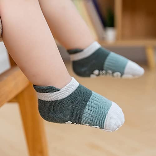 Auranso Бебе без лизгање на глуждот Чорапи 10 пакети мали момчиња девојчиња зафаќаат чорапи 1-7 y