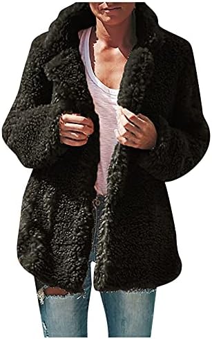 Foviguo канцеларија Елегантен палто со долг ракав за жени преголеми Божиќни вклопувања леопард качулки со аспиратори на дојка