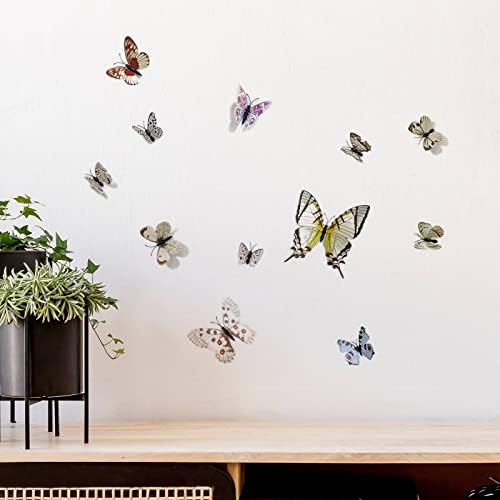 12 Парчиња 3Д Ѕиден Декор За Пеперутки Налепници За Пеперутки 5 Стилови Ѕидни Налепници Ѕидни Налепници За Девојчиња Момчиња Детска