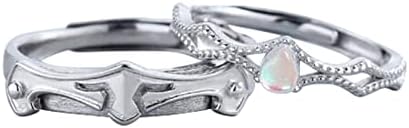 Странски loversубители стил и реквизити прстени со отворен прстен циркон позлатени машки бакарни прстени loversубители на декоративни
