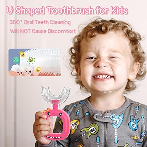 Четка за заби во облик на деца - за деца, рачна четка за заби на целата уста на дете од 2-4 5 6 & горе, мека глава за четка за четка за храна,
