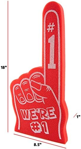Џиновски прсти од пена 18 инчи - ние сме број 1 рака за пена за сите прилики - навивачки за спорт - возбудливи живописни бои користат