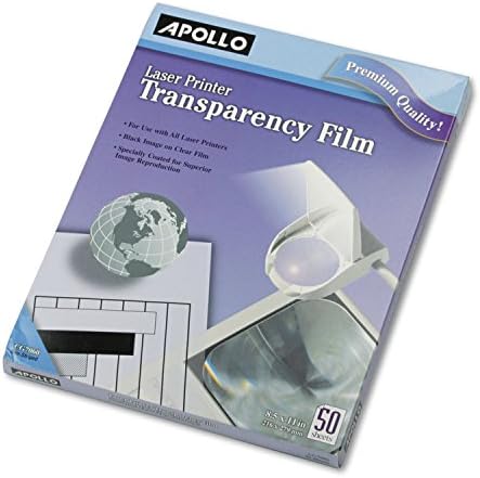 Аполо CG7060 B/W ласерски транспарентност филм, писмо, чиста, 50/кутија