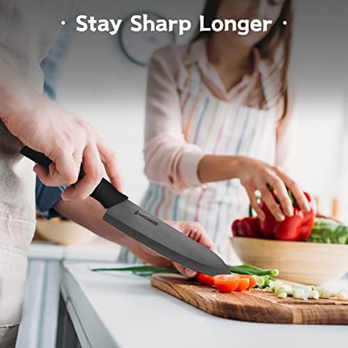 Керамички ножеви со керамички ножеви, керамички нож поставени со обвивки за обвивки -sharp подолго никогаш '