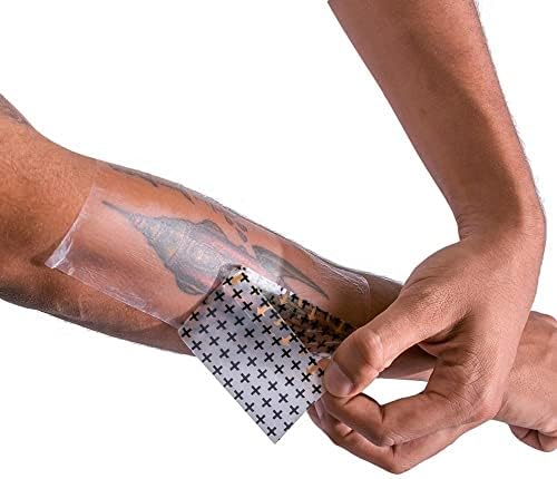 Обнова Дерм Шилд завои за тетоважа со тетоважа - Транспарентни, водоотпорни завои за лепило - 25,4 x 35,56 см, 10 пакувања