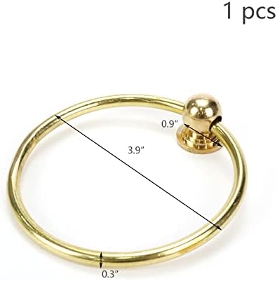 Wealrit 4 парчиња месинг прстен влечење, декоративна рачка од златен кабинет, прстен за капки од месинг со завртки
