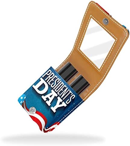 Героткр Патување Кармин Организатор Случај, Кармин Случај Преносни Шминка Торба Со Огледало, Денот На Независноста Американски Знаме