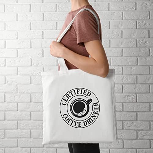 Сертифицирано лого за пијалоци за кафе, минималистички дизајн, торба за тотали за еднократно користење, лесна торба за крзно за