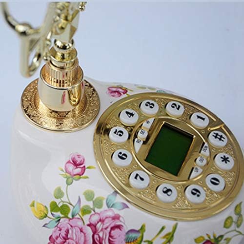 Антички телефон KJHD, фиксен дигитален гроздобер телефонски класичен европски ретро -фиксна телефонска жица со висечки слушалки за хотелски