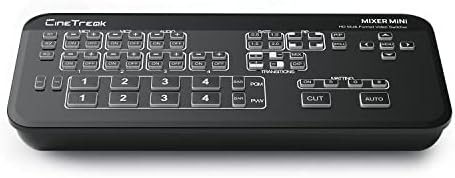 Cinetreak Миксер Мини Мулти-Формат Видео Миксер Прекинувач 4 x HDMI Влезови USB 3.0 Во Живо Стриминг Со Кориснички Pip Поддршка Излез