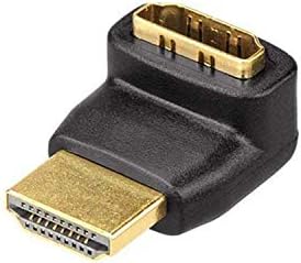 Сателитски Дигитални HDMI Машки До Женски Прав Агол 4K HDR Пвц Црн Адаптер 270 Степен