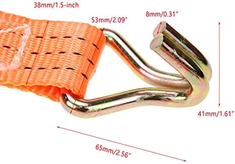 Автоматски 1,5-инчен широки ленти за шипки на тешки бесконечни врски за вртење на ленти со кука за вратоврска за товарен товар, мотоцикли,