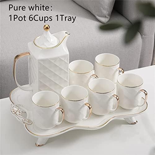 Котел чајник Аргиле шема бела керамичка алатка чај сет попладне чај чај чај чаша дома чај сет за снабдување чајник