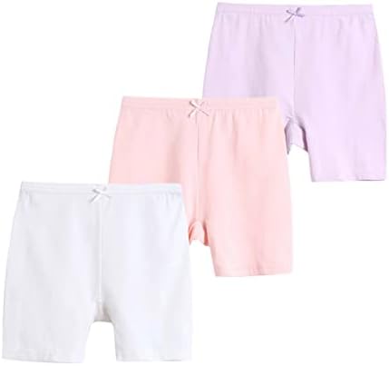 Jizyo Мали девојчиња 3 парчиња Безбедносни кратки панталони лето памук под шорцеви од здолништа Тесни долна облека јога атлетски велосипеди шорцеви