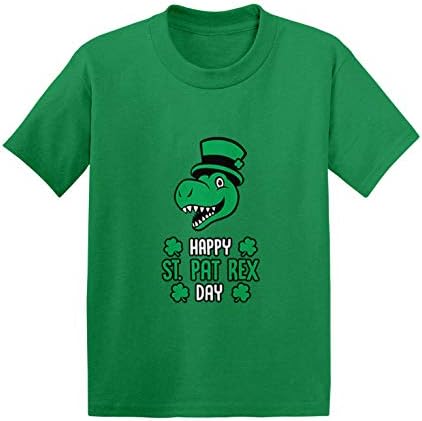 Среќен ден на Свети Пат Рекс - маица со маичка со диносаурус за новороденче/дете од памук од памук