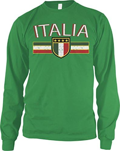 Знаме и штит на мажите на мажите во Амдеско, Италија италијанска кошула со долги ракави на гордоста