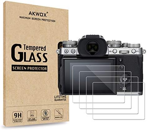 Заштитен стаклен екран за стакло за Fujifilm X-T3, Akwox [0,3mm 2,5D висока дефиниција 9H] Оптички заштитен покритие со оптички