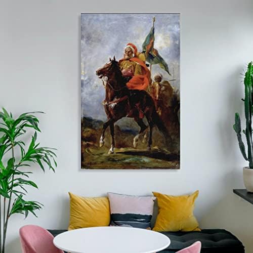 Арапски шеик на постери за постери за коњи на платно на платно платно wallидни уметнички отпечатоци за wallидни декор декор Декор