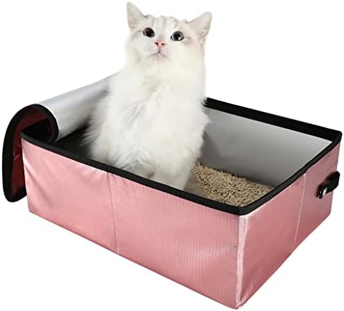 Тјлс Пренослива Кутија За Отпадоци За Мачки Со Преклопен Водоотпорен Тоалет За Патувања Со Големи Димензии На Отворено