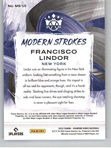 2022 Панини дијамантски кралеви модерни мозочни удари 15 Франциско Линдор Newујорк Метс Бејзбол Трговска картичка