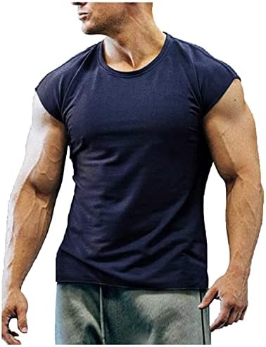 Машка маица за маички за машка машка маичка, маички со кратки ракави за вежбање, влага за активен атлетски перформанси, кои работат