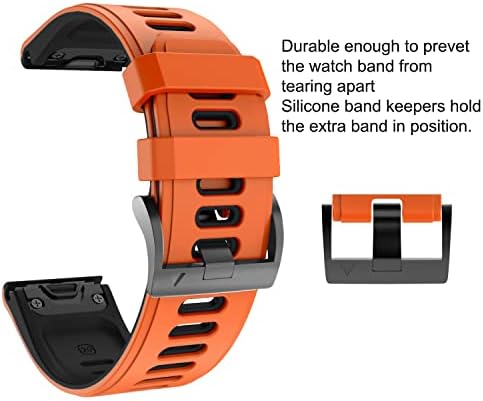 XJIM Силиконски Брзо издание на часовници за часовници за Garmin Fenix ​​7 7x 7s Smartwatch EasyFit 20 22 26mm Band Band Band