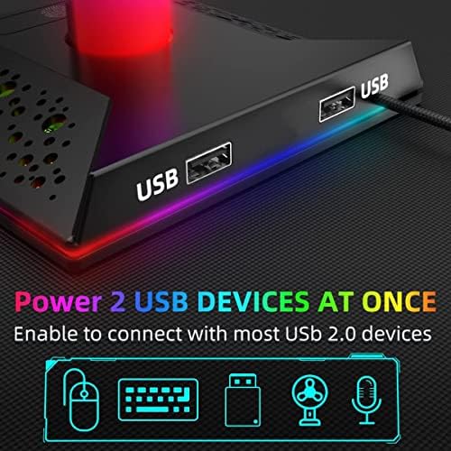 ZNikoyidy RGB Игри Слушалки Стојат Слушалки Стојат Со 1 USB Порти 10 Боја На Владата За Гејмерите КОМПЈУТЕР Игри На Среќа Десктоп Слушалки