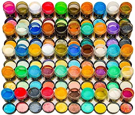 Балтички ден - пигменти од епоксидна смола, 75 бои поставени + 12 супер камелеонски мика -прав за епоксидна смола - промена на бојата,