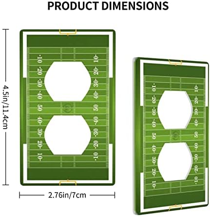 Фудбалско поле единечен дуплекс светло прекинувач за покривање на плочата за украси на плоча за кујна за кујна за кујна декоративна 4.5*2,76