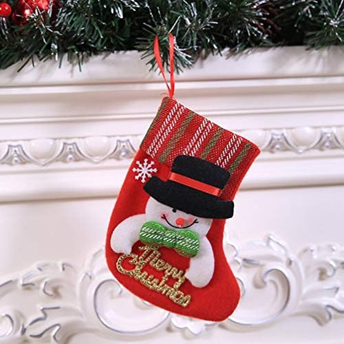 Рустикални украси на Валиклуд 6 парчиња Божиќни чорапи за елки за новогодишни чорапи Божиќни чорапи Декорација Божиќ висечки украси