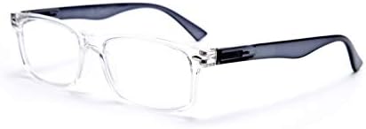 Зумирање НА ОЧИТЕ 5 Пакувајте Унисекс Правоаголни Гроздобер Пластични Очила За Читање Рамки За Мажи и Жени