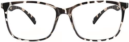 РУФВЕЛ Сина Светлина Блокирање Очила За Мажи Жени, TR90 Квадратни Компјутерски Игри Очила За Читање