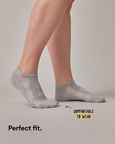 Snocks Size M 6x Вклучени чорапи и 6x чорапи за глуждот за мажи и жени - црно/бело/сиво сет