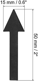 Налепница со стрела од патикил 2 инчи, 4 листови за насока на листови PVC лепило отстранлив под -декларирање за обележување на подните