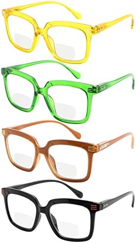 Cessblu 4 пара бифокални очила за читање Би-фокални читатели за жени