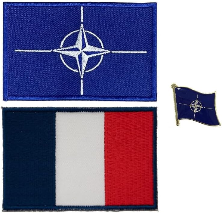 А-Еден симбол на нато емајл железо лапл пин +знак за единство на НАТО Туристичка армија за лепенка +Франција Национална марка, печ за вез за