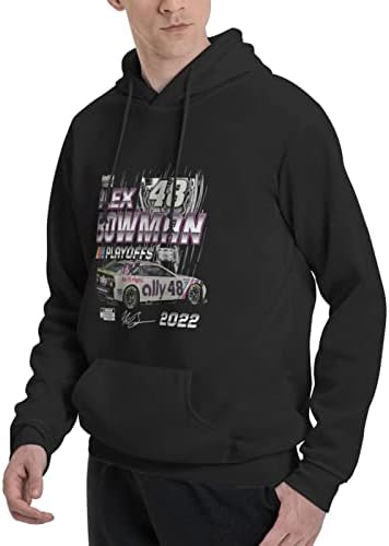 Алекс Бауман 48 Машки пуловер качулка, случајна кошула со качулка Најдобри дуксери за спортска облека со џеб со џеб