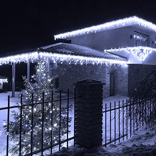 Божиќни светла на Усокио, божиќни светла, 720 LED 62ft Icicle String Lights со 144 капки, Божиќни светла на отворено, LED лесни светла со мраз