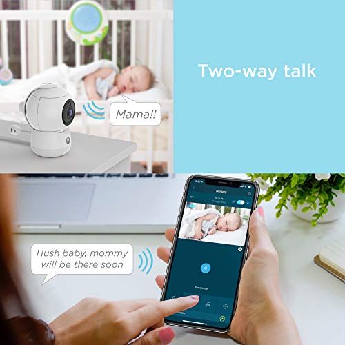 Моторола Пекабу Близначки Камери WiFi 1080p Видео Монитор За Бебиња-Повеќебојно Ноќно Светло, Двонасочно Аудио, Инфрацрвено