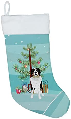 Богатства на Каролина WDK2969CS Бернес планинско куче 2 Божиќ Божиќно порибување, камин виси чорапи Божиќна сезона забава Декори